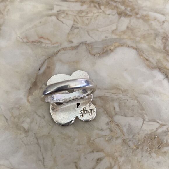 Foxy Originals Matching Set Necklace & Ring Silver Tone & Enamel - Picture 8 of 13